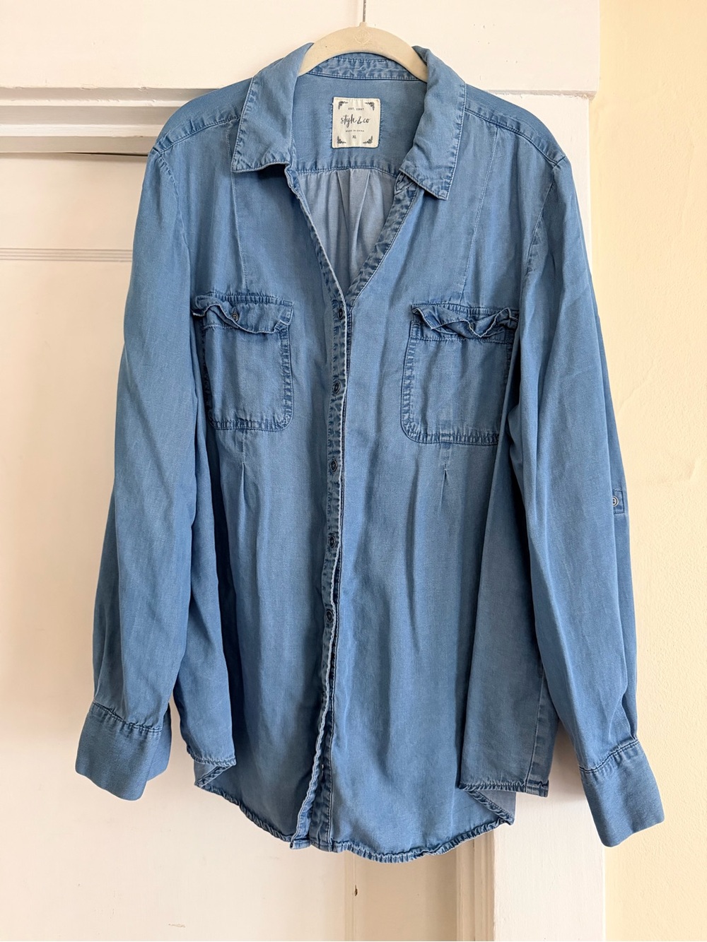 Style & Co. Light Blue Denim Shirt